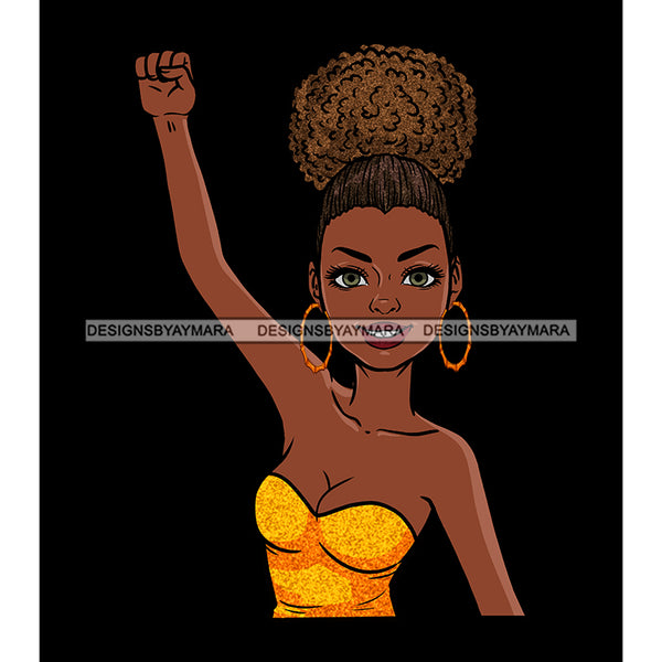 Black Woman Holding Fist Up Power JPG PNG  Clipart Cricut Silhouette Cut Cutting