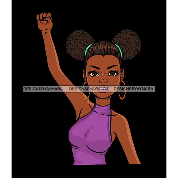 Black Woman Holding Fist Up Power JPG PNG  Clipart Cricut Silhouette Cut Cutting