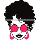Black Woman  Black Lips In Black And White Pink Earrings JPG PNG  Clipart Cricut Silhouette Cut Cutting