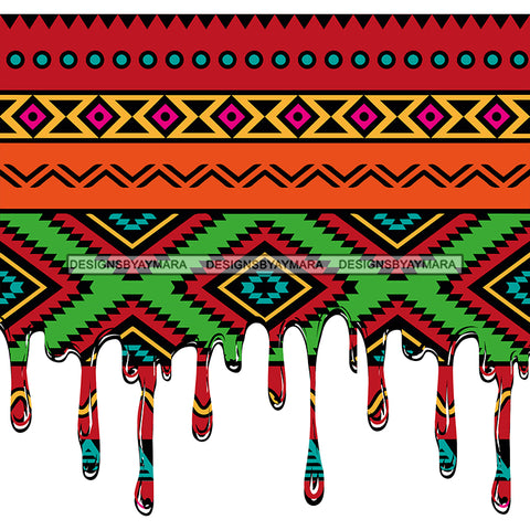 Aztec Print Dripping Aztec Pattern  JPG PNG  Clipart Cricut Silhouette Cut Cutting