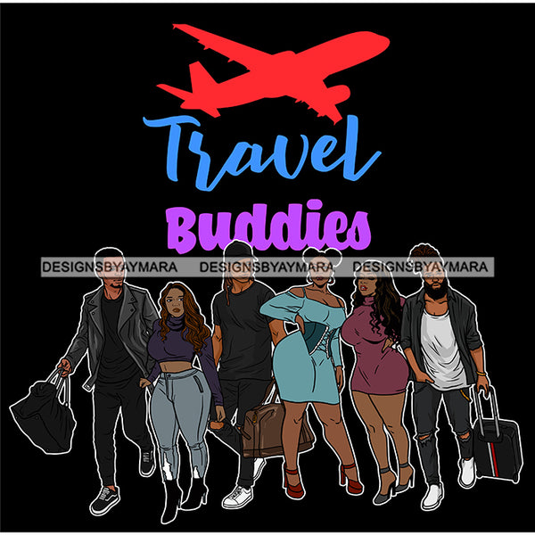 Couples Vacation Getaway Buddies Weekend Adventure Holyday Black Background SVG JPG PNG Vector Clipart Cricut Silhouette Cut Cutting