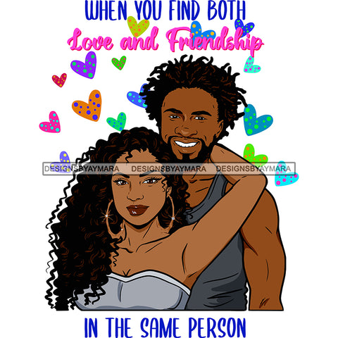 Valentine's Day Black Beautiful Couple Relationship Goals Soulmate Boyfriend Girlfriend Wife Husband African Ethnicity Love Happiness Woman Man SVG Cutting Files For Silhouette Cricut and More!