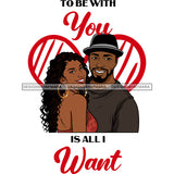 Valentine's Day Black Beautiful Couple Relationship Goals Soulmate Boyfriend Girlfriend Wife Husband African Ethnicity Love Happiness Woman Man SVG Cutting Files For Silhouette Cricut and More!