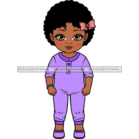 Adorable Baby Girl Wearing Pajamas Child Kids Children Infant Toddler Innocent Love Cute Childhood Happy Joy Smile SVG JPG PNG Vector Clipart Cricut Silhouette Cut Cutting