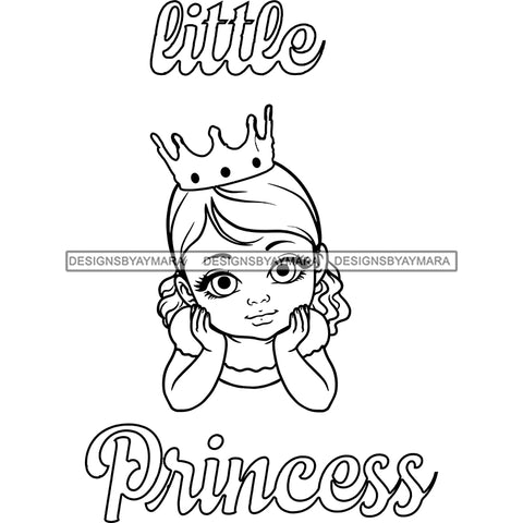 Adorable Baby Girl Little Princess Child Kids Children Infant Toddler Innocent Love Cute Childhood Happy Joy Smile SVG JPG PNG Vector Clipart Cricut Silhouette Cut Cutting