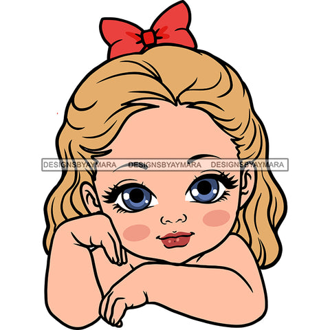Adorable Baby Girl Hand In Face Child Kids Children Infant Toddler Innocent Hand In Face Love Cute Childhood Happy Joy Smile SVG JPG PNG Vector Clipart Cricut Silhouette Cut Cutting