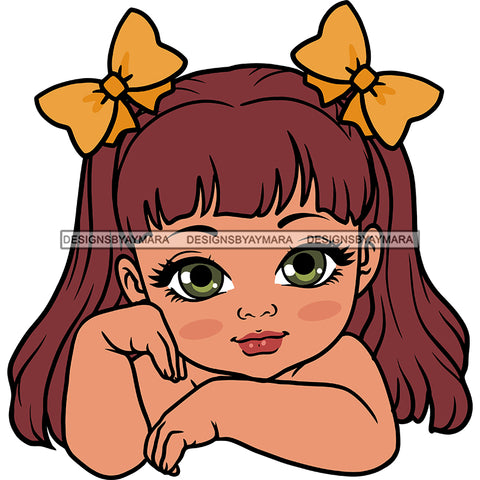 Adorable Baby Girl Hand In Face Child Kids Children Infant Toddler Innocent Hand In Face Love Cute Childhood Happy Joy Smile SVG JPG PNG Vector Clipart Cricut Silhouette Cut Cutting