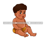 Cute Melanin Baby Boy    JPG PNG  Clipart Cricut Silhouette Cut Cutting