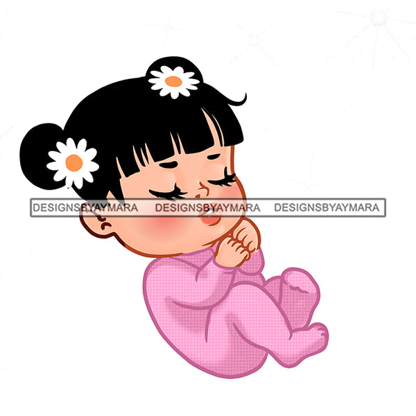 Cute  Baby Girl Sleeping    JPG PNG  Clipart Cricut Silhouette Cut Cutting