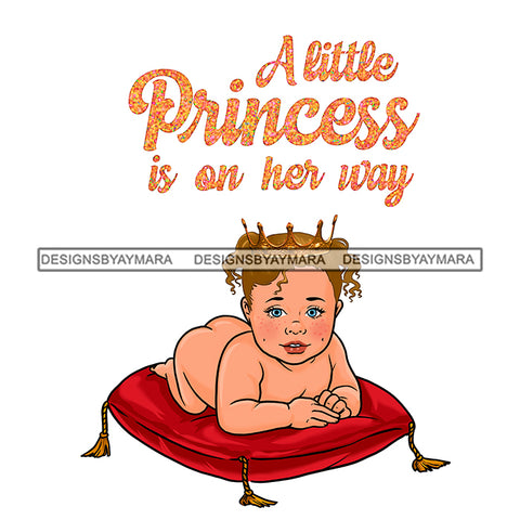 A Little Princess Baby Girl Caucasian JPG PNG  Clipart Cricut Silhouette Cut Cutting