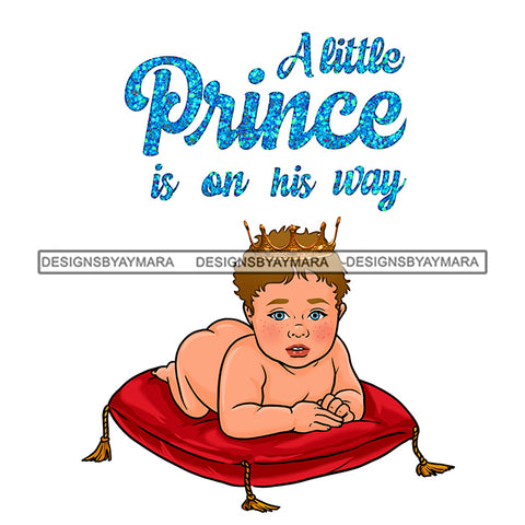 A Little Prince Baby Boy Caucasian  JPG PNG  Clipart Cricut Silhouette Cut Cutting