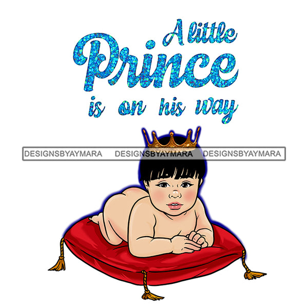 A Little Prince Baby Boy Caucasian  JPG PNG  Clipart Cricut Silhouette Cut Cutting