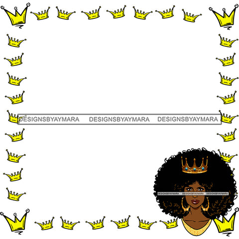 Queen Banner Frame Decoration Advertising Sign Design Element Blank Poster Logo Illustration SVG JPG PNG Vector Clipart Cricut Silhouette Cut Cutting