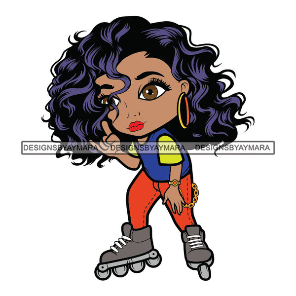 Skating Girl Skate Lili Woman Urban Hipster Girl Joggers Sneakers Swag Fashion SVG JPG PNG Vector Clipart Cricut Silhouette Cut Cutting