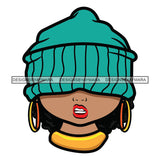Gangster Cute Afro Lili Ski Mask Mean Face Woman Urban Hipster Girl Swag Fashion SVG JPG PNG Vector Clipart Cricut Silhouette Cut Cutting