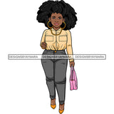 Afro Lola Classy Fashion Lady Glamour Businesswoman .SVG Cutting Files For Silhouette Cricut and More!