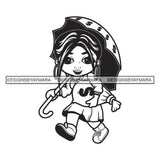 Afro Cute Lola Caring Money Full Of Cash Umbrella Hustler Melanin Gangster Woman Money Maker Independent Business Girl Cash Money Dollar Sign Designs For T-Shirt and Other Products SVG PNG JPG Cutting Files For Silhouette Cricut and More!