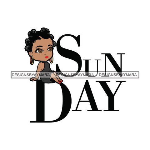 Sunday Diva Weeks Day Queen Beautiful Woman Fashion Model Classy Glamour Swag SVG JPG PNG Vector Clipart Cricut Silhouette Cut Cutting