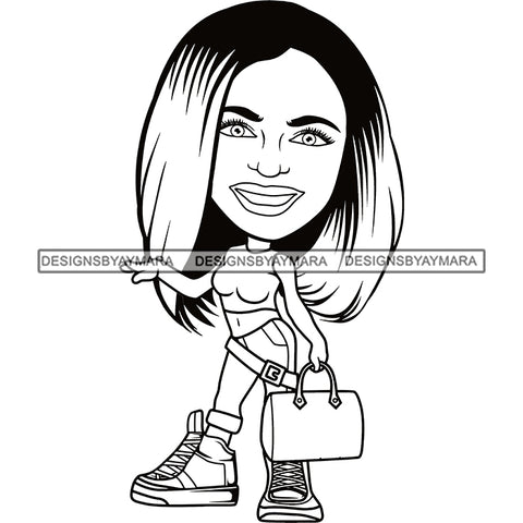 Cute Afro Lola Boss Lady Summer Fashion Dope Diva Glamour .SVG Cutting