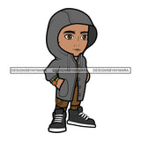 Cute Boy Hoodie Fashionista Swag Sneakers Cool Jogging Pants Hipster Street NY Fashion Flow SVG JPG PNG Vector Clipart Cricut Silhouette Cut Cutting