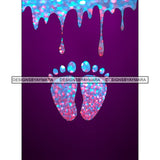 Blue Pink Baby Feet Dripping   JPG PNG  Clipart Cricut Silhouette Cut Cutting