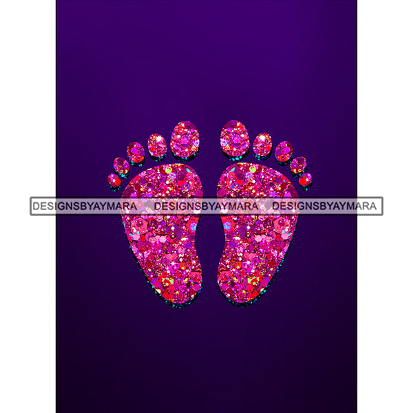 Pink  Baby Feet Dripping   JPG PNG  Clipart Cricut Silhouette Cut Cutting