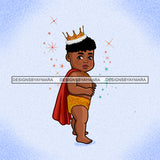 Cute Baby Prince In Gold Wearing Red Cape And Crown JPG PNG  Clipart Cricut Silhouette Cut Cutting