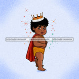 Cute Baby Prince In Gold Wearing Red Cape And Crown JPG PNG  Clipart Cricut Silhouette Cut Cutting