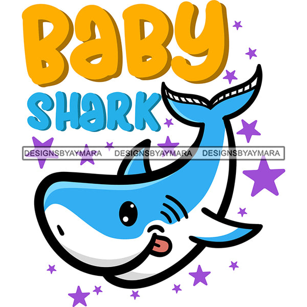 Cute Baby Shark Family Newborn Parenthood Happiness Fish Water Ocean SVG JPG PNG Vector Clipart Cricut Silhouette Cut Cutting