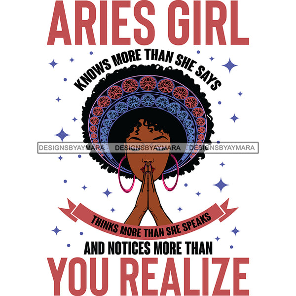 Aries Girl Knows More Then She Says Queen SVG JPG PNG Vector Clipart Cricut Silhouette Cut Cutting