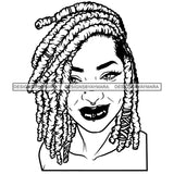 Woman Dreadlocks Locs Dreads Hairstyle Sisterlocks Melanin Nubian Black Girl Magic SVG JPG PNG Vector Clipart Cricut Silhouette Cut Cutting