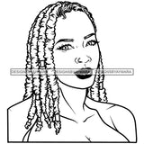 Woman Dreads Locks Sisterlocks Hairstyle Melanin Nubian Dreadlocks Black Girl Magic SVG JPG PNG Vector Clipart Cricut Silhouette Cut Cutting