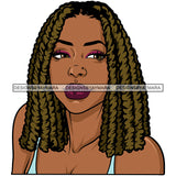 Woman Melanin Nubian Dreads Locs Hairstyle Black Girl Magic SVG JPG PNG Vector Clipart Cricut Silhouette Cut Cutting