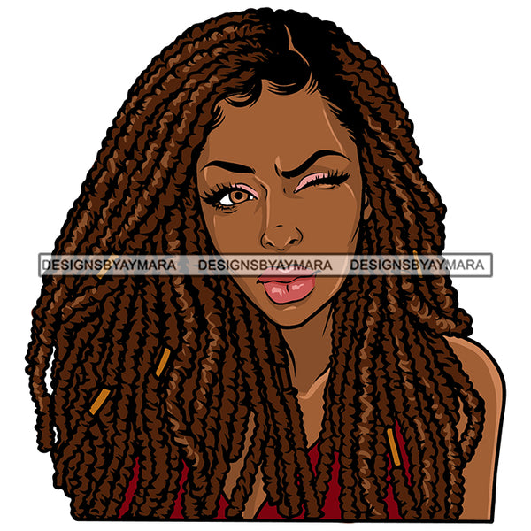 Woman Melanin Nubian Dreads Locs Hairstyle Black Girl Magic Dreadlocks SVG JPG PNG Vector Clipart Cricut Silhouette Cut Cutting