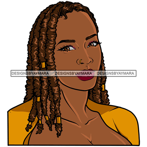 Woman Dreads Locks Sisterlocks Hairstyle Melanin Nubian Dreadlocks Black Girl Magic SVG JPG PNG Vector Clipart Cricut Silhouette Cut Cutting