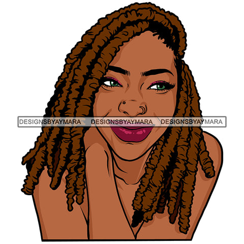 Woman Dreads Locs Locks Bun Sisterlocks Hairstyle Head Wrap Melanin Nubian Hairstyle Black Girl Magic SVG JPG PNG Vector Clipart Cricut Silhouette Cut Cutting