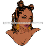 Woman Dreads Locs Locks Bun Sisterlocks Hairstyle Head Wrap Melanin Nubian Black Girl Magic Ponytails SVG JPG PNG Vector Clipart Cricut Silhouette Cut Cutting