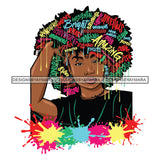 Black Diva Goddess Motivational Hair Quotes Talented Dripping Splash SVG JPG PNG Vector Clipart Cricut Silhouette Cut Cutting