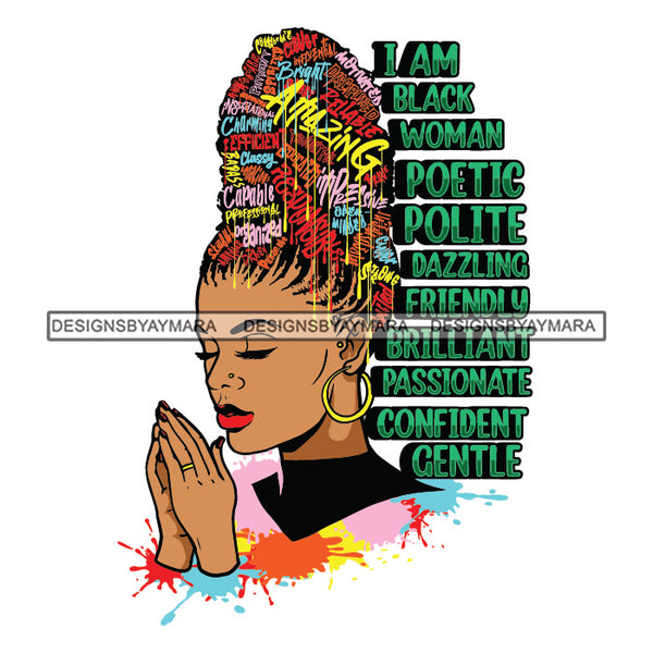 Black Diva Goddess Motivational Hair Quotes I Am Honest Dripping Splash Earrings SVG JPG PNG Vector Clipart Cricut Silhouette Cut Cutting