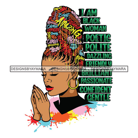 Black Diva Goddess Motivational Hair Quotes I Am Honest Dripping Splash Earrings SVG JPG PNG Vector Clipart Cricut Silhouette Cut Cutting
