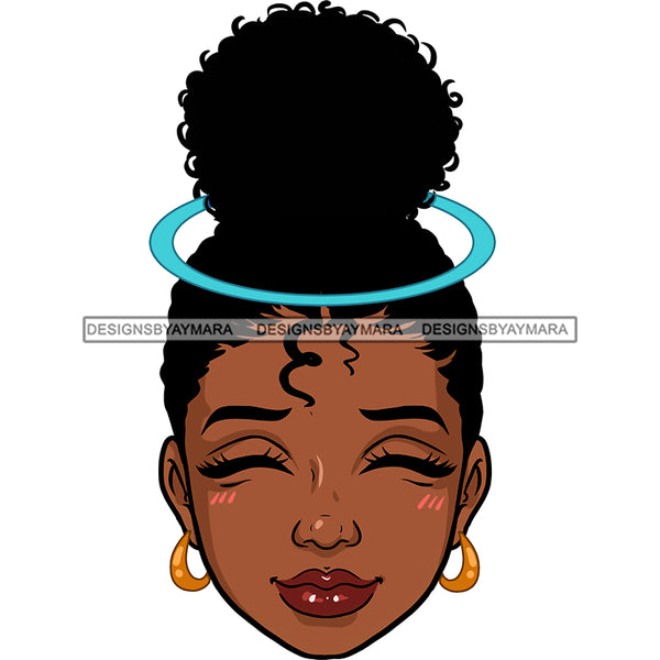 Black Woman Head Eyes Closed  JPG  PNG Clipart Cricut Silhouette Cut Cutting