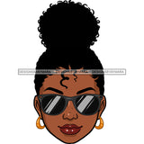 Black Woman Head Smiling Black Sunglasses JPG  PNG Clipart Cricut Silhouette Cut Cutting