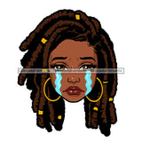 Black Woman Head In Tears Sister Locs JPG  PNG Clipart Cricut Silhouette Cut Cutting