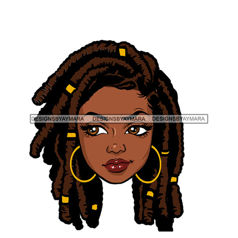 Black Woman  Head Smirk  Sister Locs JPG  PNG Clipart Cricut Silhouette Cut Cutting