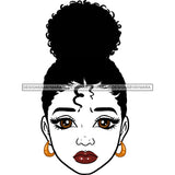 Transparent Black Woman Head Big Brown Eyes Red Lips  JPG PNG Clipart Cricut Silhouette Cut Cutting