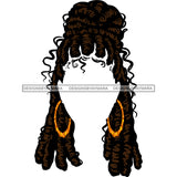 Faceless Black Woman With Locs  Gold Hoops JPG  PNG Clipart Cricut Silhouette Cut Cutting