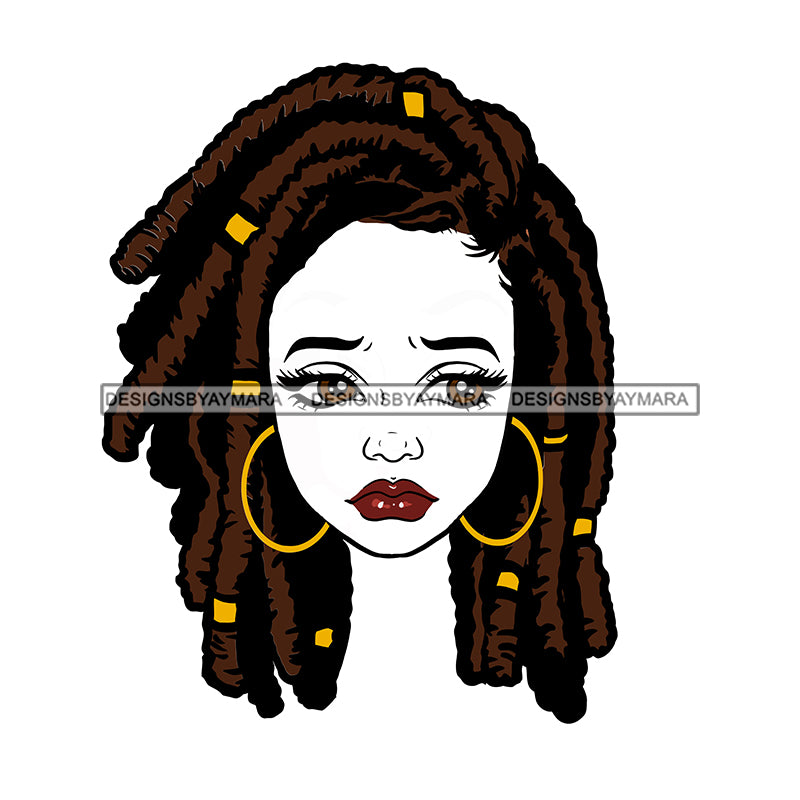 Transparent Woman Head With Sad Face Locs Sister Locs JPG PNG Clipart ...