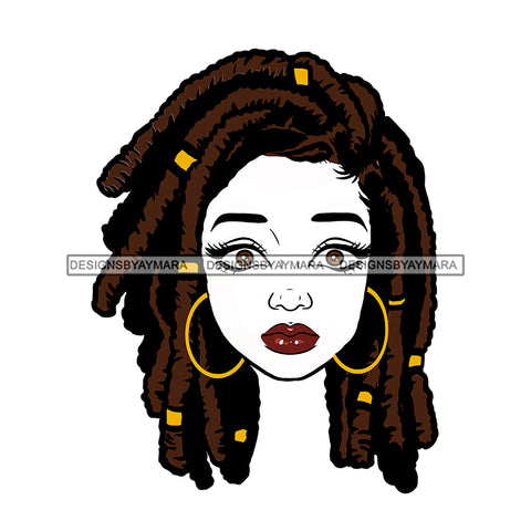 Transparent Black Woman Head Eyes Open Wide Locs JPG  PNG Clipart Cricut Silhouette Cut Cutting