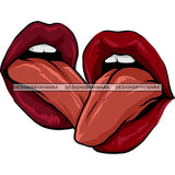 Sexy Lips Mouth Tongue Out Erotic Red Lipstick Makeup Gloss Fashion Cosmetics Model Cosmetology Glamour SVG JPG PNG Vector Clipart Cricut Silhouette Cut Cutting