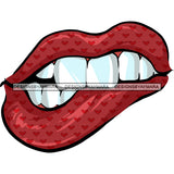 Sexy Lips Mouth White Teeth Bite Erotic Red Lipstick Makeup Gloss Collagen Cosmetics Model Cosmetology Glamour SVG JPG PNG Vector Clipart Cricut Silhouette Cut Cutting